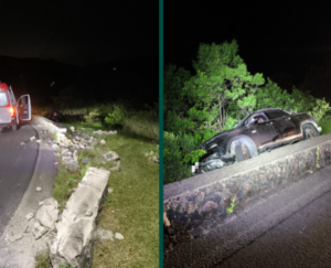 Acidente mobiliza atendimento de emergência na entrada da Praia do Pinho em Balneário Camboriú